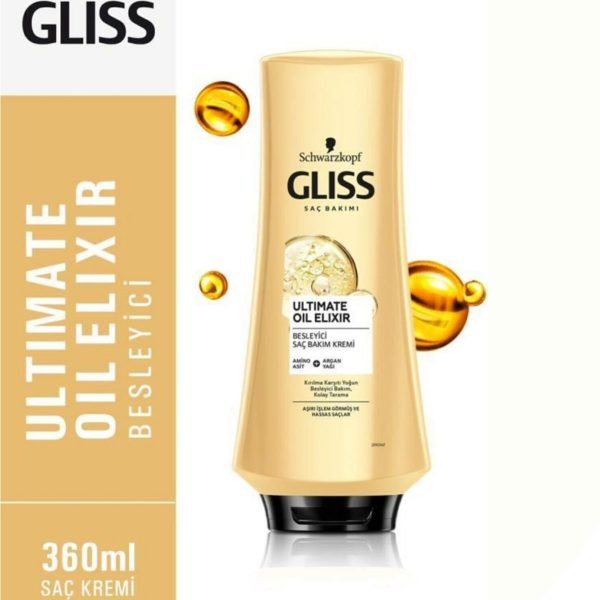 نرم کننده مو گلیس ULTIMATE OIL ELIXIR مناسب مو حساس و آسیب دیده 360 میلی لیتر