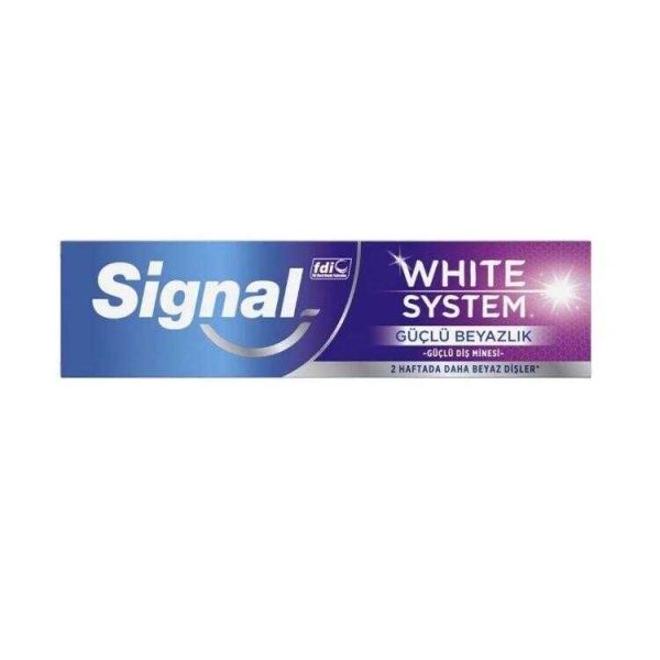 خمیر دندان سفید کننده سیگنال سری White System مدل Guclu Beyazlik حجم 75 میل sizinkala.ir