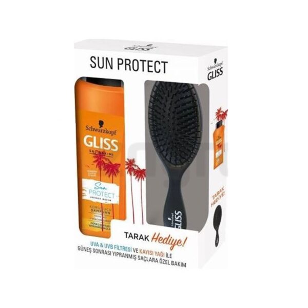 شامپو محافظت کننده مو گلیس مدل SUN PROTECT حجم 525 میل+برس sizinkala.ir